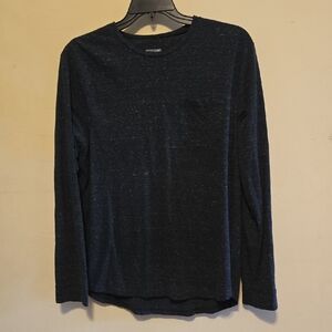 Mossimo Supply Co. Navy Speckle Long-Sleeve Crewneck